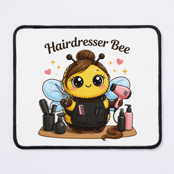 Item preview, Brunette Hairdresser Bee – Cute Kawaii Salon Bee Design | Dark Hair Stylist Gift, Beauty Salon Aesthetic, Bee Kind Style designed and sold by PurpleJelly.