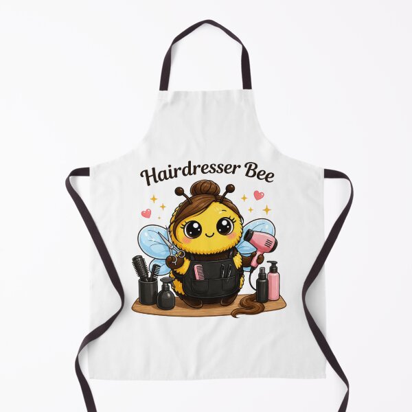 Item preview, Brunette Hairdresser Bee – Cute Kawaii Salon Bee Design | Dark Hair Stylist Gift, Beauty Salon Aesthetic, Bee Kind Style designed and sold by PurpleJelly.