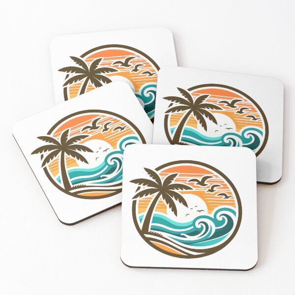 Item preview, Tropical Waves Circle designed and sold by BeachBreezyVA.