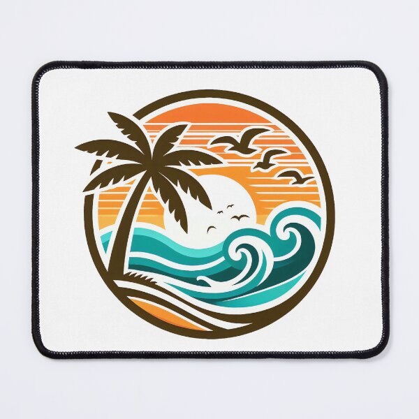 Item preview, Tropical Waves Circle designed and sold by BeachBreezyVA.