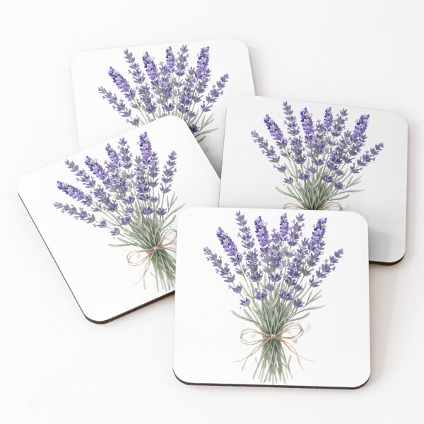 Item preview, Watercolor Lavender Bouquet with Twine Bow - Aromatic French Flower Bunch  designed and sold by VibranPalette.