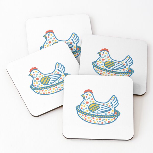 Item preview, Retro Floral Hen on Nest — Vintage Cottagecore Chicken Illustration designed and sold by HBDStudio.