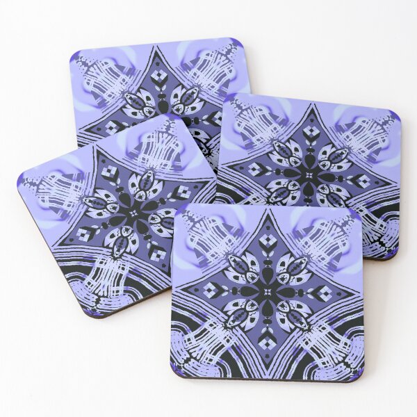Item preview, Blue Black Geometric Pattern Abstract Mandala designed and sold by PonyShow-Studio.