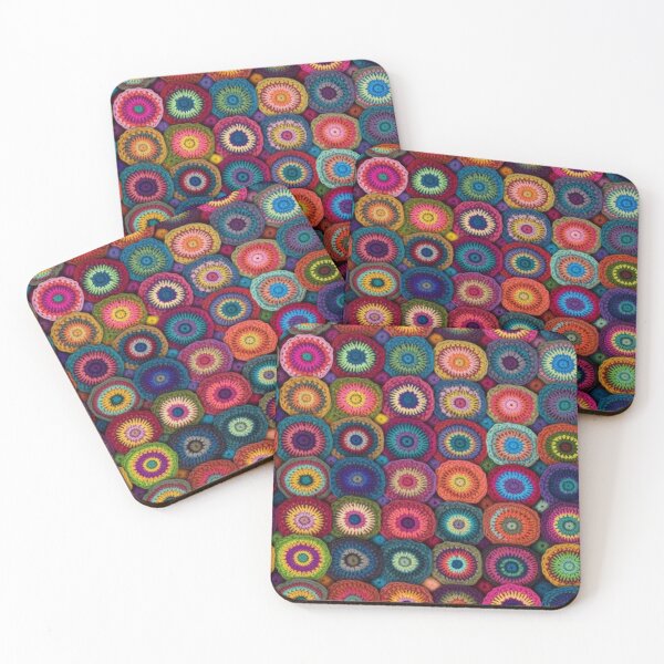 Item preview, Vibrant Granny Square Crochet Mandala Pattern designed and sold by pinkal.