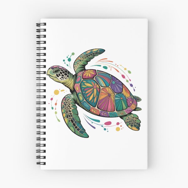 Item preview, Colorful sea turtle swims gracefully in a vibrant underwater world full of creativity and life designed and sold by MiraCleAI.