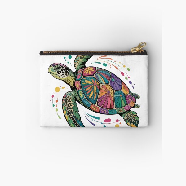 Item preview, Colorful sea turtle swims gracefully in a vibrant underwater world full of creativity and life designed and sold by MiraCleAI.