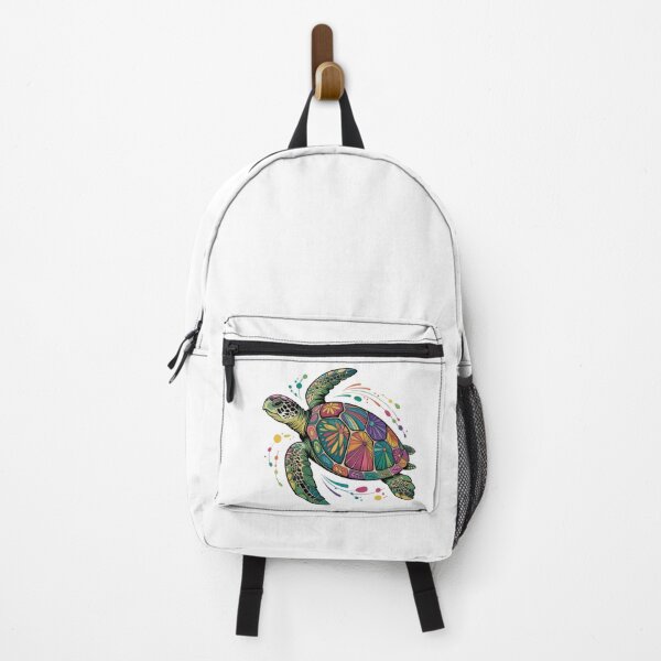 Item preview, Colorful sea turtle swims gracefully in a vibrant underwater world full of creativity and life designed and sold by MiraCleAI.