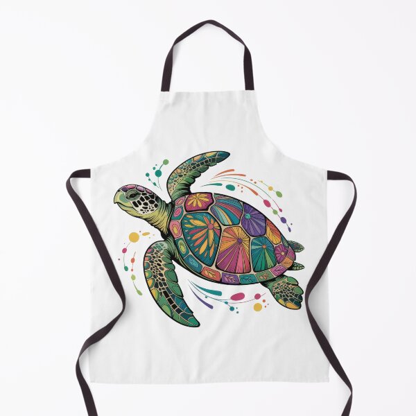 Item preview, Colorful sea turtle swims gracefully in a vibrant underwater world full of creativity and life designed and sold by MiraCleAI.