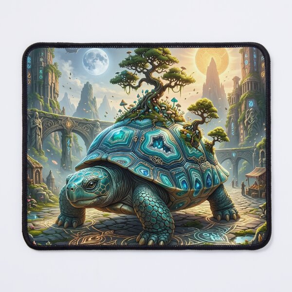 Item preview, Ancient Giant Tortoise - Fantasy Art designed and sold by Lucid Dream Pixel.
