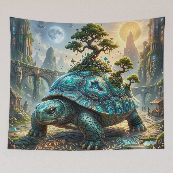 Item preview, Ancient Giant Tortoise - Fantasy Art designed and sold by Lucid Dream Pixel.