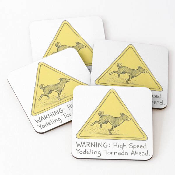 Item preview, Funny Basenji Warning Sign - High Speed Yodeling Tornado Sketch designed and sold by Basement Labs.
