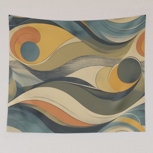 Item preview, Vintage Teal Orange Retro Art designed and sold by NK-Studios .