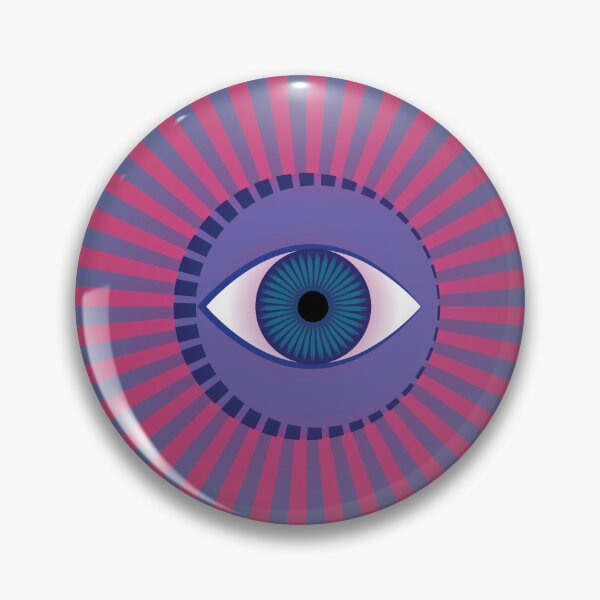 Item preview, Dark Carnaval – Bold Mystic Eye Wall Art in Pink and Teal designed and sold by Helmina Groper.
