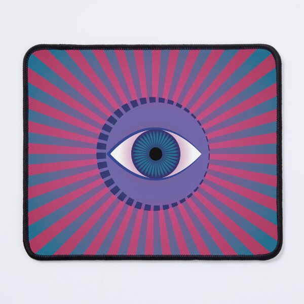 Item preview, Dark Carnaval – Bold Mystic Eye Wall Art in Pink and Teal designed and sold by Helmina Groper.