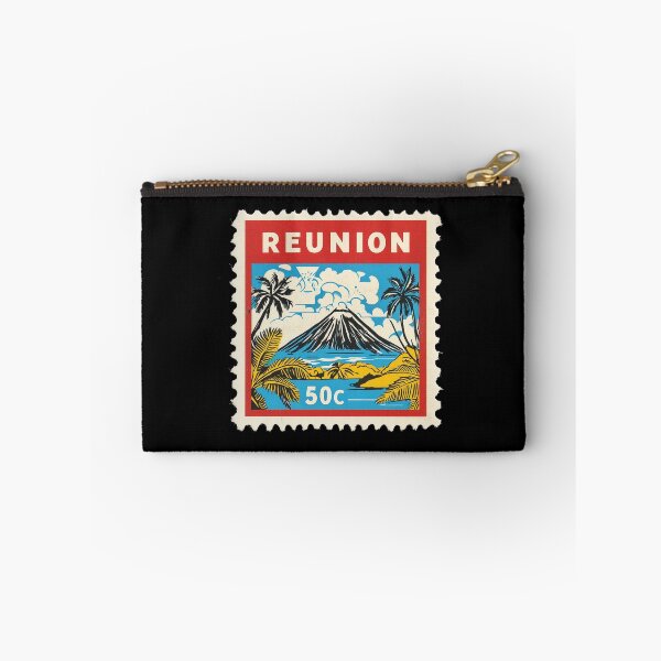 Item preview, Vintage Réunion Island Postage Stamp Art - Piton de la Fournaise Volcano designed and sold by tiigerdad.