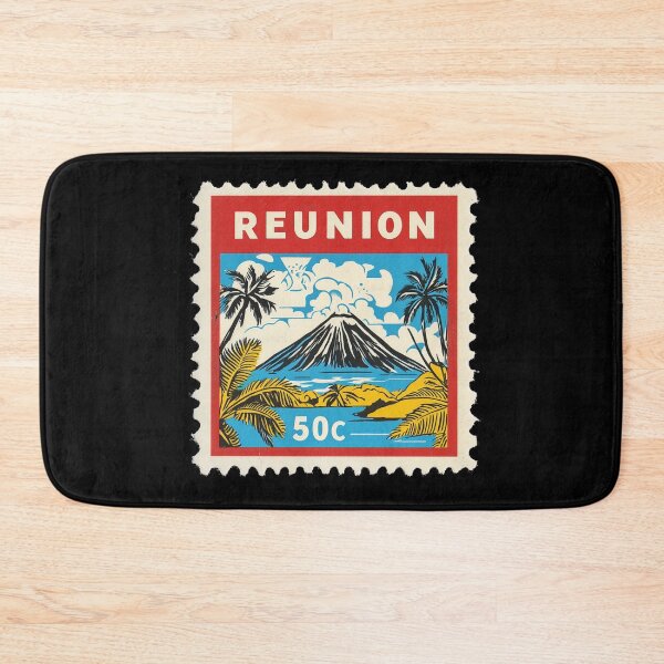 Item preview, Vintage Réunion Island Postage Stamp Art - Piton de la Fournaise Volcano designed and sold by tiigerdad.