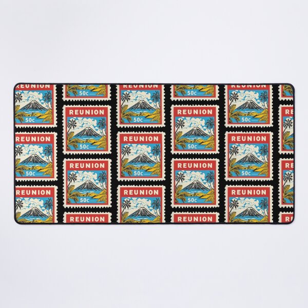 Item preview, Vintage Réunion Island Postage Stamp Art - Piton de la Fournaise Volcano designed and sold by tiigerdad.