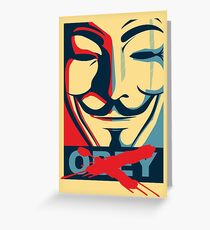 Disobey Greeting Card