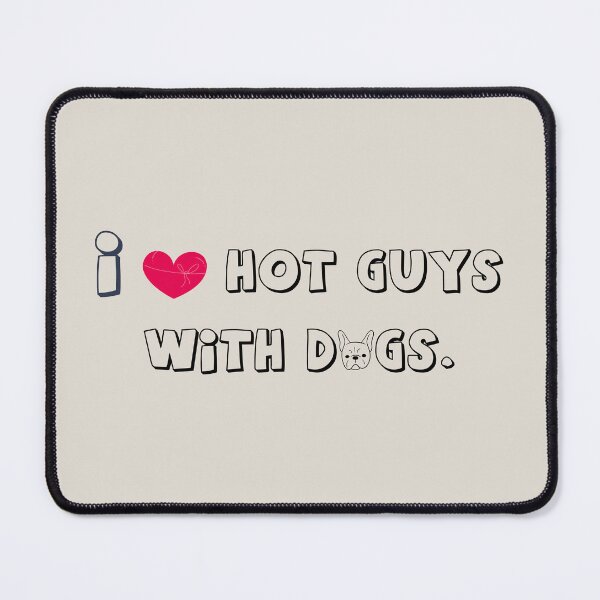 Item preview, I love Hot Guys With Dogs, I Heart Guys With Dogs Red Heart  designed and sold by Designdos.