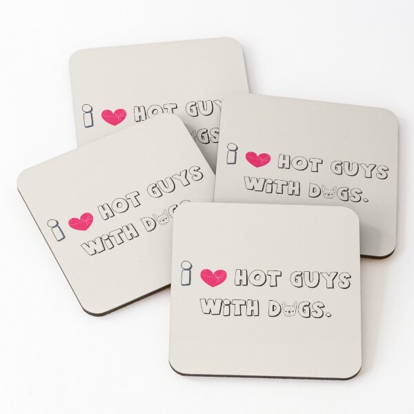 Item preview, I love Hot Guys With Dogs, I Heart Guys With Dogs Red Heart  designed and sold by Designdos.