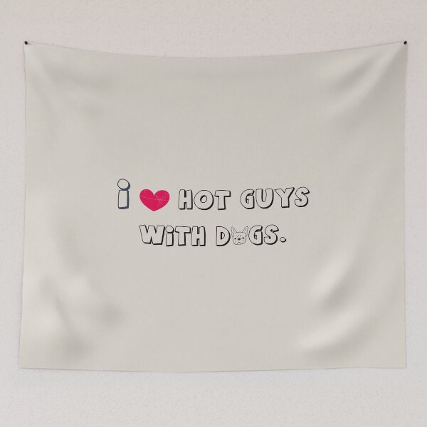 Item preview, I love Hot Guys With Dogs, I Heart Guys With Dogs Red Heart  designed and sold by Designdos.