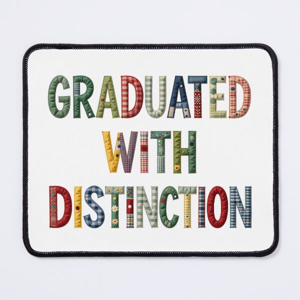 Item preview, GRADUATED WITH DISTINCTION - IN FAUX LETTERING designed and sold by AlexOBrienArt.