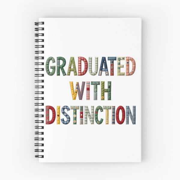 Item preview, GRADUATED WITH DISTINCTION - IN FAUX LETTERING designed and sold by AlexOBrienArt.