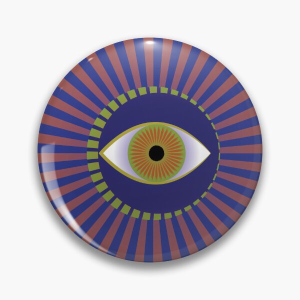 Item preview, Autumn – Mystic Eye Wall Art in Warm Orange and Deep Blue designed and sold by Helmina Groper.