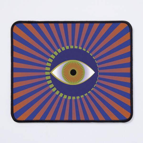 Item preview, Autumn – Mystic Eye Wall Art in Warm Orange and Deep Blue designed and sold by Helmina Groper.