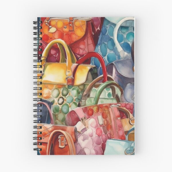 Item preview, Vibrant Watercolor Fashion Handbag Collage designed and sold by pinkal.