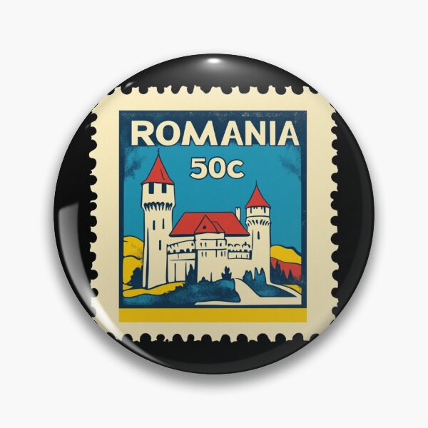 Item preview, Vintage Romania Postage Stamp Art - Transylvanian Castle & Carpathians designed and sold by tiigerdad.