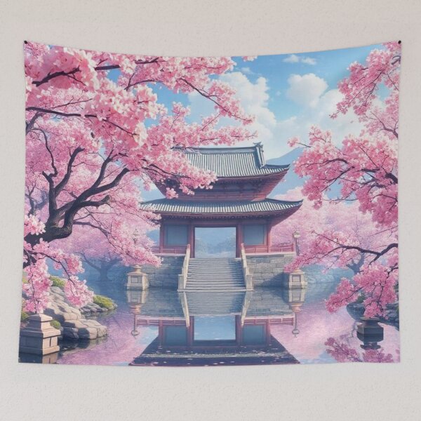 Item preview, Cherry Blossom Temple Serenity designed and sold by AnonArts097.