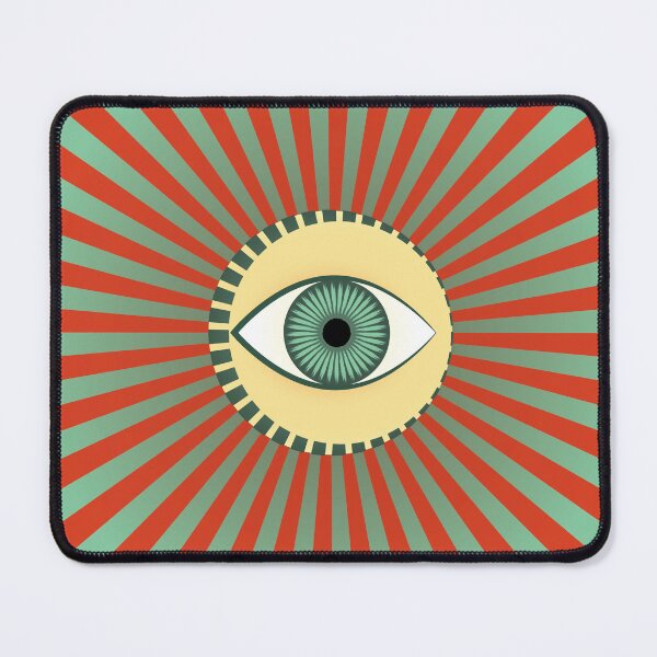 Item preview, Circus – Graphic Mystic Eye Wall Art in Red and Green designed and sold by Helmina Groper.