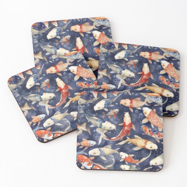 Item preview, Serene Watercolor Koi Fish Pond Pattern designed and sold by pinkal.