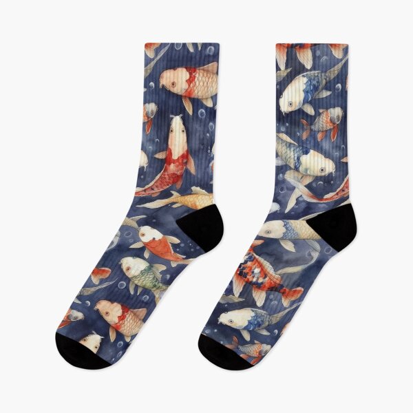 Item preview, Serene Watercolor Koi Fish Pond Pattern designed and sold by pinkal.