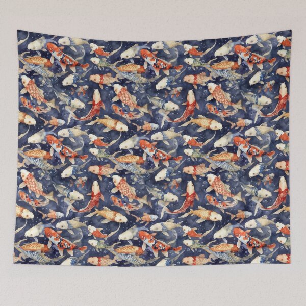 Item preview, Serene Watercolor Koi Fish Pond Pattern designed and sold by pinkal.