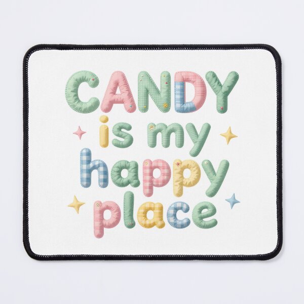 Item preview, CANDY IS MY HAPPY PLACE - IN PASTEL FAUX LETTERING designed and sold by AlexOBrienArt.