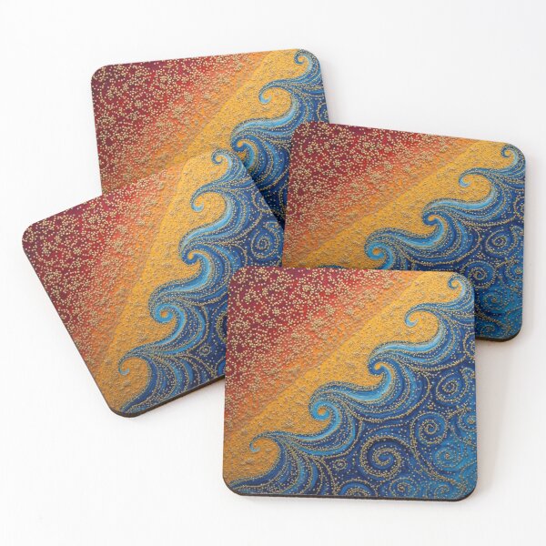 Item preview, Aboriginal Inspired Dot Art - With The Wave and the beach designed and sold by GrinGalore.