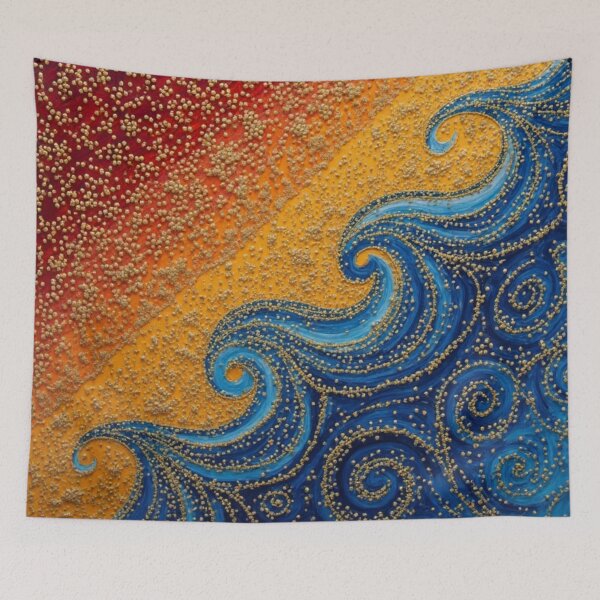 Item preview, Aboriginal Inspired Dot Art - With The Wave and the beach designed and sold by GrinGalore.