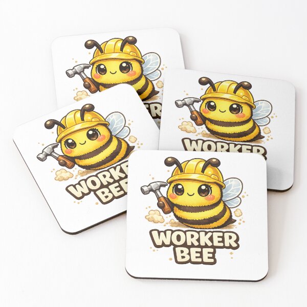 Item preview, Worker Bee Builder – Cute Kawaii Construction Bee Design | Hard Hat Bee, Builder Gift, Tradesman Shirt, Busy Bee Style designed and sold by PurpleJelly.