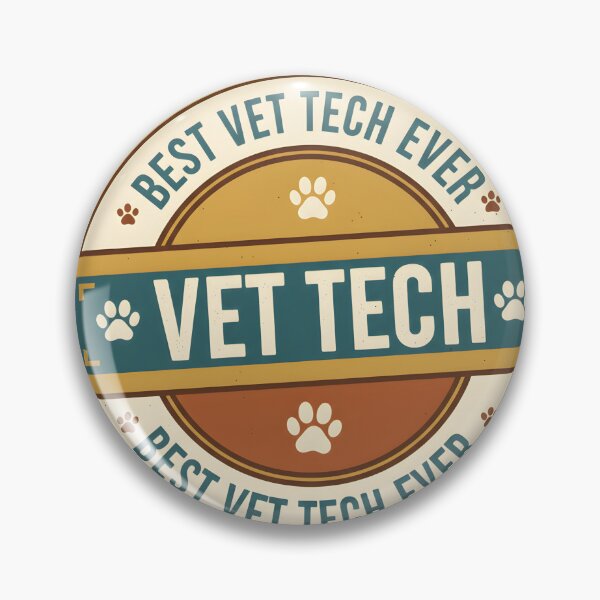 Item preview, Best Vet Tech Ever Retro Badge | Veterinary Technician Gift designed and sold by CottonFirst.