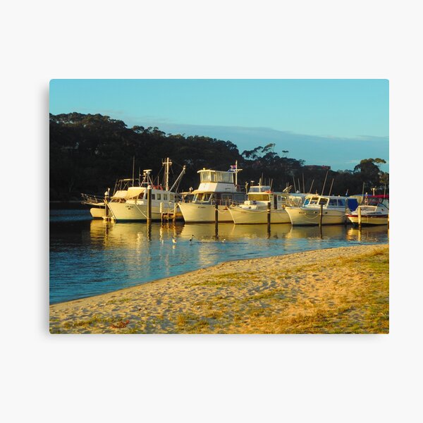 Boats on the Sandy Bank Canvas Print