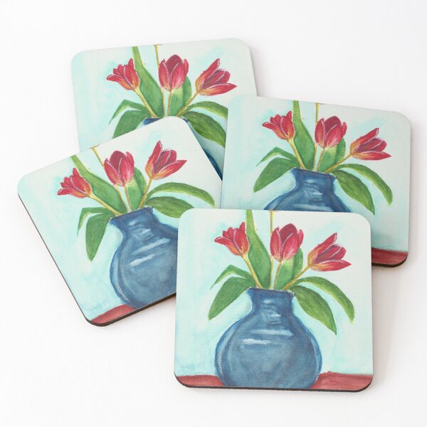Item preview, Red Flowers in Vase Illustration designed and sold by SofiaB1606.