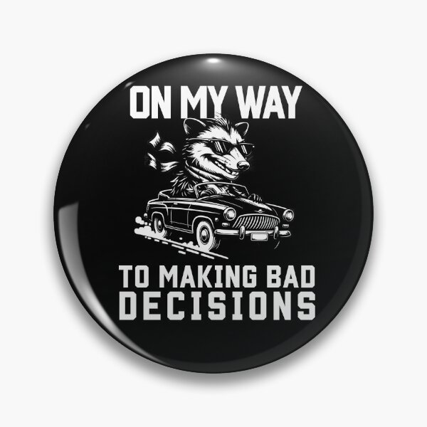 Item preview, On My Way To Bad Decisions Opossum Shirt Funny Chaos Driving Design designed and sold by Wild Pixel Studio.