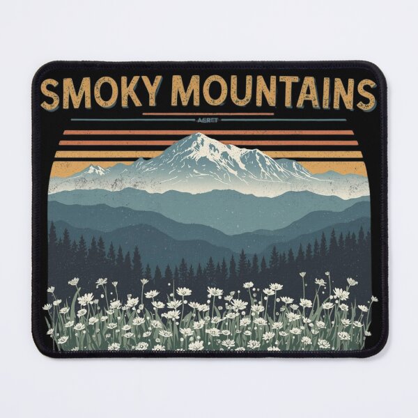 Item preview, Great Smoky Mountains Vintage Retro Sunset Wildflowers designed and sold by PACS0011.
