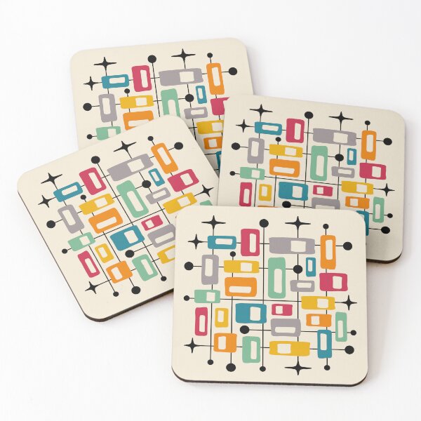 Item preview, Mid Century Modern Cosmic Abstract Geometric Pattern designed and sold by tonymagnerart.