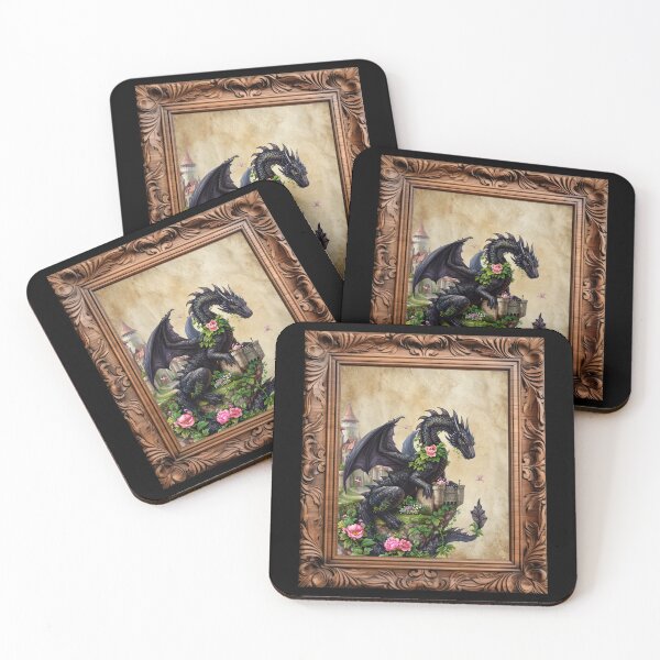 Item preview, Dragon with a castle in the frame designed and sold by MagicMoonForYou.