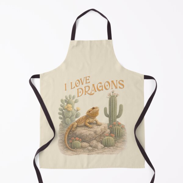 Item preview, I Love Dragons- Bearded Dragon Lizard in Desert designed and sold by dancingchickenstudio.