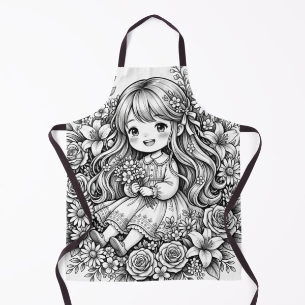 Item preview, Flowers and a cute girl. designed and sold by PP&RAINBOW SHOP.