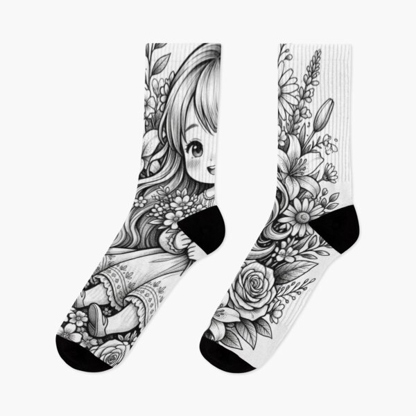 Item preview, Flowers and a cute girl. designed and sold by PP&RAINBOW SHOP.